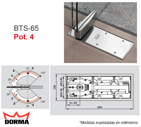 bisagra de piso dorma kaba
